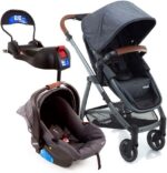 Travel System Infanti Epic Lite Trio: conforto e praticidade com moisés, bebê conforto e base para carro, ideal até 15kg.