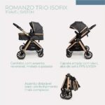 Travel System Infanti Romanzo Trio com Isofix: conforto, praticidade e segurança para passeios completos com bebê. - Imagem 2