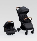 Travel System Safety 1st Spark Plus Duo: carrinho e bebê conforto completos, do nascimento aos 22kg, com fechamento automático e conforto premium.