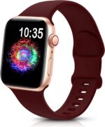 TreasureMax Sport Band: pulseira de silicone macio para Apple Watch, confortável, resistente e fácil de instalar.