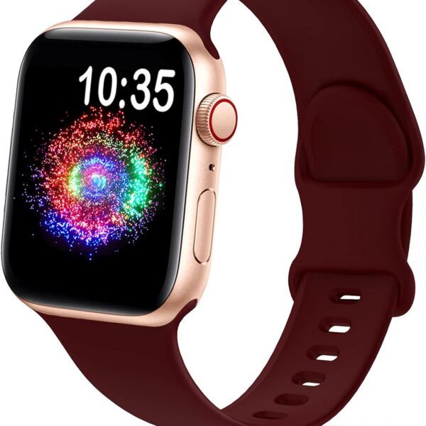 TreasureMax Sport Band: pulseira de silicone macio para Apple Watch, confortável, resistente e fácil de instalar.