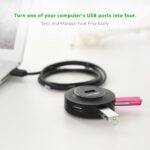UGREEN Hub USB 4 portas alimentado com cabo 1m, compatível com MacBook, PC e mais, ideal para expandir conexões com praticidade. - Imagem 2