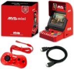 UNICO MVS Mini Arcade and Red Gamepad with Pre-Loaded 45 SNK Retro Games