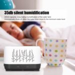 Umidificador automático Grcfumo 200ml, umidificador de névoa silenciosa com copo de medição, umidificador de névoa fria de chama oca para um sono confortável (White) - Imagem 2