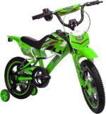 Unitoys Bicicleta Infantil Aro 16 com rodinhas: segurança, estabilidade e visual moto cross para crianças se divertirem com confiança.