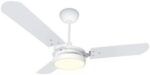 VENTILADOR DE TETO VALEN COM LED BRANCO QUENTE MOTOR GRANDE POTENTE (127, Volts)