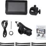 VINGVO câmera traseira para bicicleta: monitor 5" 1080P, ângulo 110°, IP68 e fácil instalação.