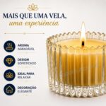 Vela Aromática Decorativa em Vidro com perfume duradouro e design elegante para sala, quarto ou presente sofisticado. - Imagem 2