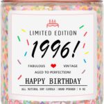 Vela Homsolver 30 anos para mulheres, presente de aniversário 1996 com aroma de bolo e baunilha para decoração