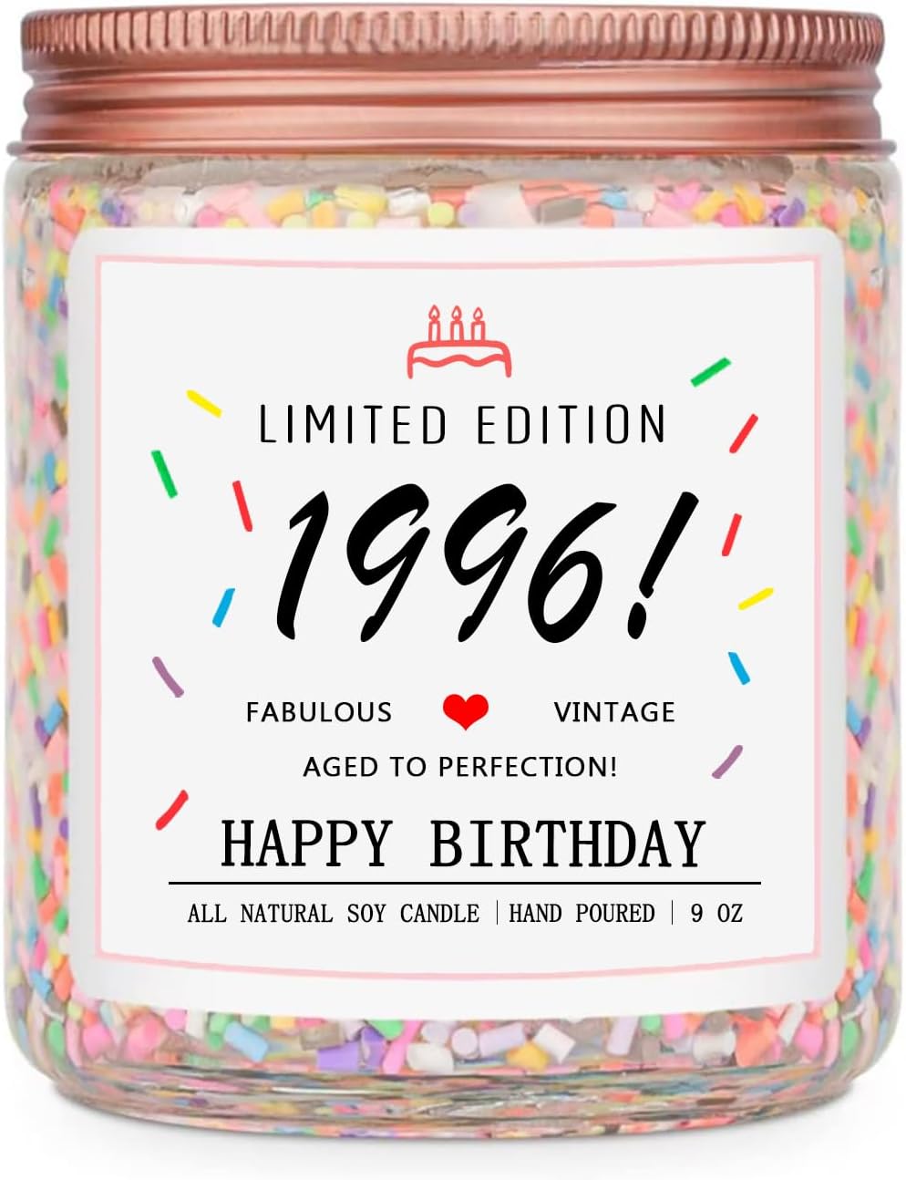 Vela Homsolver 30 anos para mulheres, presente de aniversário 1996 Vela Homsolver 30 anos para mulheres, presente de aniversário 1996 com aroma de bolo e baunilha para decoração
