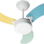 Venti-Delta New Colors Led Ventilador de Teto 3 Velocidades com Luminária 220v Masculino