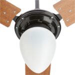 Venti-Delta Ventilador de Teto New Light Globo Pera 3 Pás Padrão Mogno 220 V C3V, 383275, 130 W, Preto - Imagem 2
