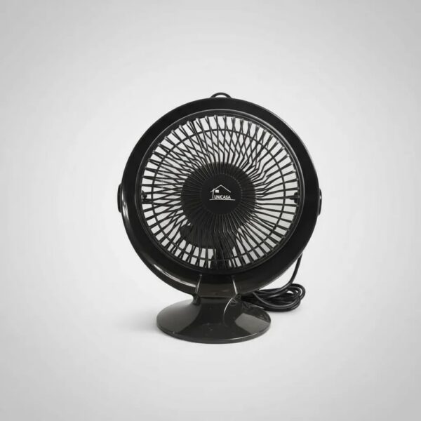 Ventilador De Mesa Portátil Premium 15 x 19 x 10 Cm Usb Ideal para uso em Mesas de trabalho, Estudos, Escritórios, Quartos e Diversos Ambientes - Preto