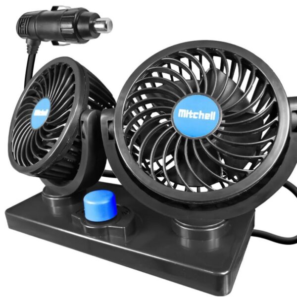Ventilador De Painel 12v Duas Cabeças Automotivo Ajustavel Carro