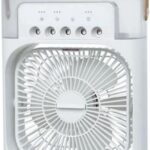 Ventilador Portátil Mini Ar Condicionado Climatizador Umidificador com Led (Branco)