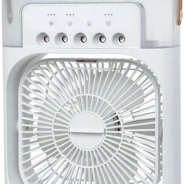 Ventilador Portátil Mini Ar Condicionado Climatizador Umidificador com Led (Branco)