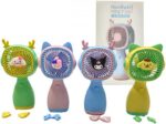 Ventilador Portátil Mini USB Recarregável, 3 Velocidades, Design Infantil, 14cm, com 2 Pares de Orelhas Decorativas (Rosa) - Imagem 2