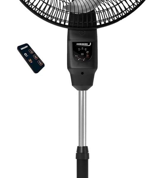 Ventilador de Coluna Mallory Chronos 140W, Silencioso, Com Controle Remoto, Hélice de 6 pás, Auto Desligamento Programável de até 7 Horas- PR – GR - 220V