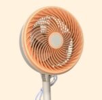 Ventilador de Coluna com 5 Hélices – Base Super Resistente, Oscilação 180° e Vento Forte – Silencioso, 3 Velocidades BEGE,110V) - Imagem 2