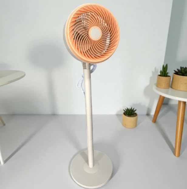 Ventilador de Coluna com 5 Hélices – Base Super Resistente, Ventilador de Coluna com 5 Hélices – Base Super Resistente, Oscilação 180° e Vento Forte – Silencioso, 3 Velocidades BEGE,110V)