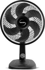 Ventilador de Mesa Mallory Turbo Compact 30 cm, Silencioso, Hélice de 6 pás, Grade Especial em Sistema TS, Máxima Vazão e Mínimo Ruído -127V