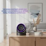 Ventilador de Mesa Recarregável, 100 Velocidades, Motor Turbo Silencioso, Ângulo 180°, Tela LED, Desligamento Automático, Montagem na Parede - Imagem 2