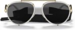 Versace VE 2232: óculos aviador branco com lente cinza, estilo vintage e design premium feminino.