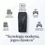 Video Game Retro Game Stick Lite 4K HDMI 64GB com 2 controles: plug and play com jogos retrô para toda a família. - Imagem 2