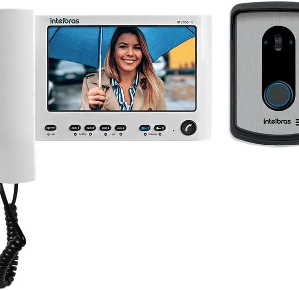 Vídeo Porteiro Intelbras IV 7010 HS Branco com visão ampla e acesso remoto para mais segurança residencial