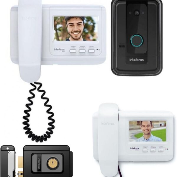 Vídeo Porteiro Intelbras com 2 módulos internos e fechadura bivolt para mais segurança e praticidade na sua casa