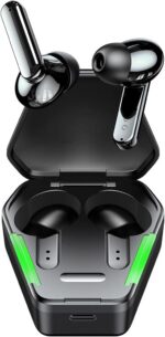 WB Saga Pro TWS gamer: som 360º, modo jogo 45ms, bateria de até 25h e LED preto