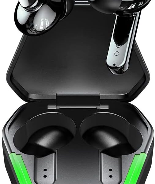 WB Saga Pro TWS gamer: som 360º, modo jogo 45ms, bateria de até 25h e LED preto