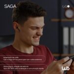 WB Saga Pro TWS gamer: som 360º, modo jogo 45ms, bateria de até 25h e LED preto - Imagem 2