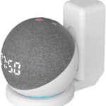 WB Suporte de tomada para Echo Dot 4ª e 5ª geração: mais espaço, menos fios e melhor som com instalação prática.