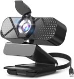 WebCam Intuitive Full HD com microfone: imagem nítida e plug & play para home office, aulas e videoconferências profissionais