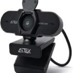 Webcam Full HD 1080p USB com microfone integrado para chamadas nítidas em PC e notebook