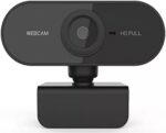 Webcam Full HD 1080p com Microfone - Para Home Office e Videoconferências, Preto