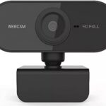 Webcam Full HD 1080p com Microfone - Para Home Office e Videoconferências, Preto