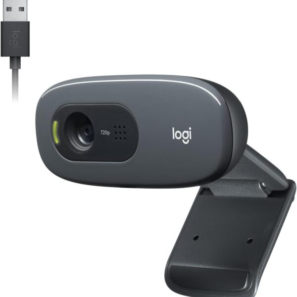 Webcam HD C270 com 3 MP para Chamadas e Gravações em Vídeo Widescreen, Logitech, Webcams e Equipamentos de Voip