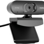 Webcam HD CAM 720p Preto Intelbras: imagem nítida, microfone integrado e plug & play para videochamadas profissionais.