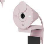 Webcam Logitech Brio 300 Full HD 1080p com privacidade e correção automática de luz para videochamadas nítidas e profissionais