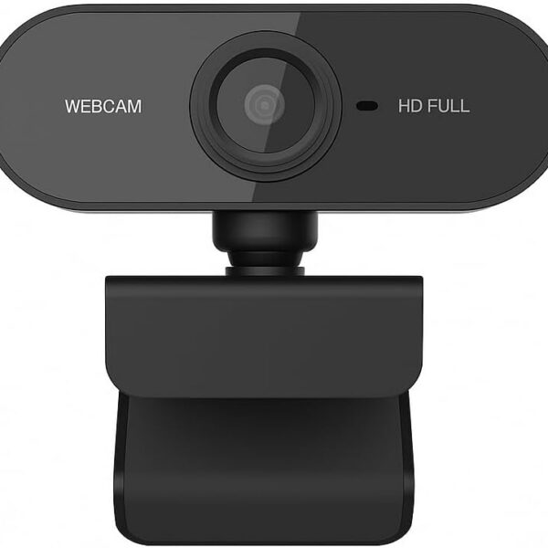 Webcam Premium Full HD 1080p com Microfone e Foco Automático para chamadas nítidas em home office e videochamadas