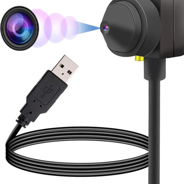 Webcam de Contato Visual HD USB com microfone, foco automático e redução de ruído para videochamadas e gravações profissionais