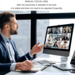 Webcam de Contato Visual HD USB com microfone, foco automático e redução de ruído para videochamadas e gravações profissionais - Imagem 2