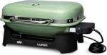 Weber Churrasqueira Elétrica Externa Lumin Verde Claro: portátil e ideal para pátios, sacadas e decks pequenos
