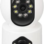 Wifi Smart Camera com visão noturna colorida e áudio bidirecional para monitorar bebês e pets com mais segurança.