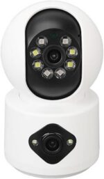 Wifi Smart Camera com visão noturna colorida e áudio bidirecional para monitorar bebês e pets com mais segurança.