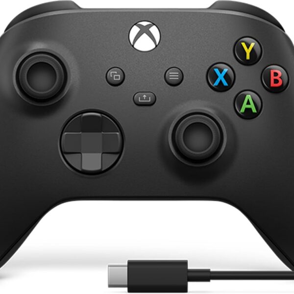 Xbox Core Wireless Gaming Controller + USB-C Cable for Series X|S, One, Windows PC, Android, and iOS