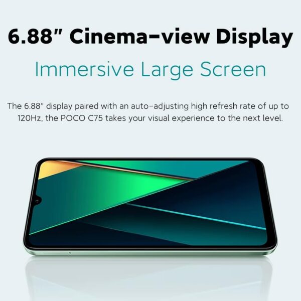 Xiaomi POCO C75 4G: desempenho fluido, bateria de 5160mAh e até 256GB para mais espaço e uso o dia todo.