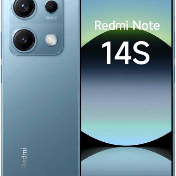 Xiaomi Redmi Note 14S 4G NFC 8GB 256GB Azul: versão global com ótimo desempenho e mais armazenamento.